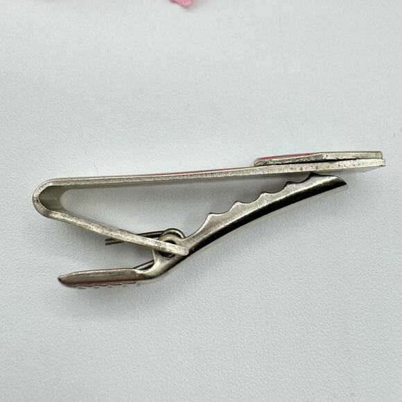 Vintage UCON Tie Bar Clasp Clip Company Advertising Logo Collectible Blue White - Picture 4 of 9